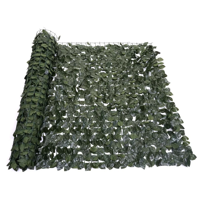 Brise-vue pour balcon pare-vue haie revêtement de protection contre le vent pour clôture de terrasse 300x150cm vert foncé 04_0001082