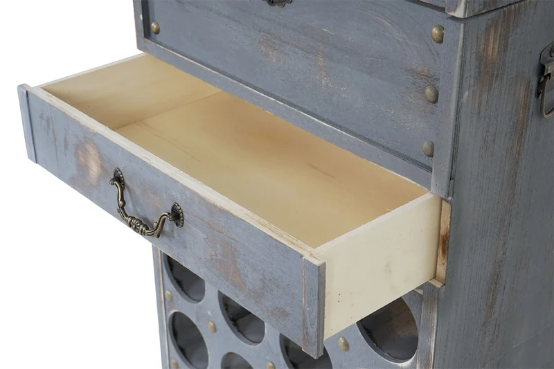 Etagère à vin pour 20 bouteilles gris vieilli 94x48x31cm ETA04030