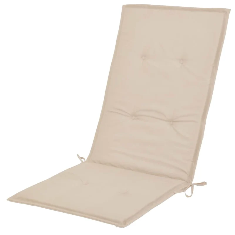 Lot de 2 coussins de chaise de jardin en tissu crème 120x50x3 cm DEC021546