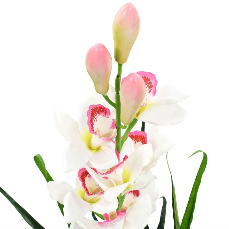 Plante artificielle orchidée cymbidium avec pot 100 cm vert DEC021948