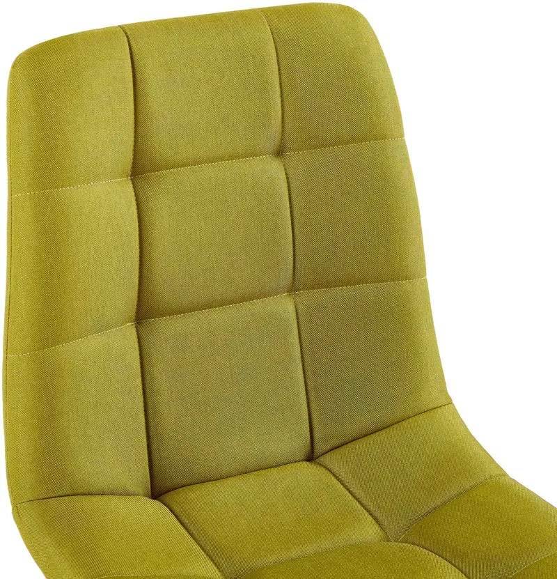 Lot de 4 chaises de salle à manger en tissu vert pieds métal noir design moderne et confortable CDS10412