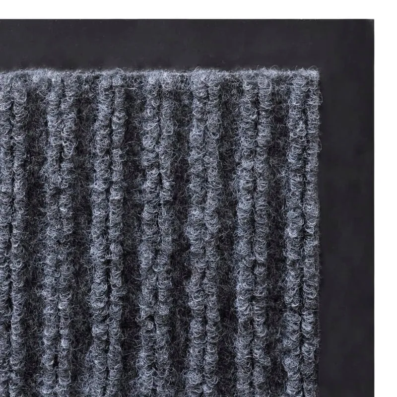 Tapis d'entrée paillasson PVC Gris 90 x 150 cm DEC023123