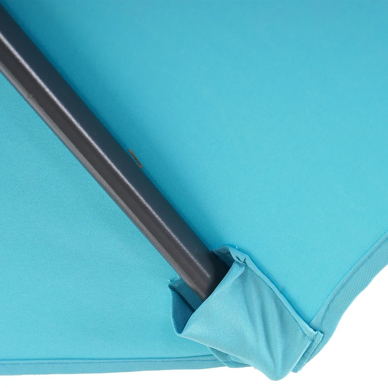 Parasol déporté protection solaire Ø 3m inclinable polyester/acier 11kg bleu avec support 04_0000940