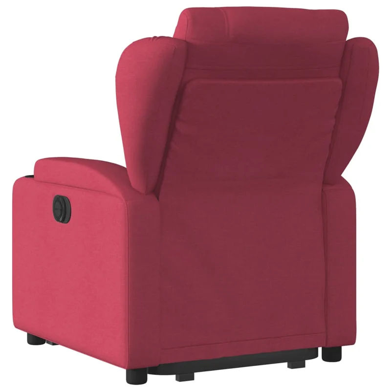Fauteuil relax TV fonction de levage électrique très confortable en tissu rouge bordeaux DEC028535
