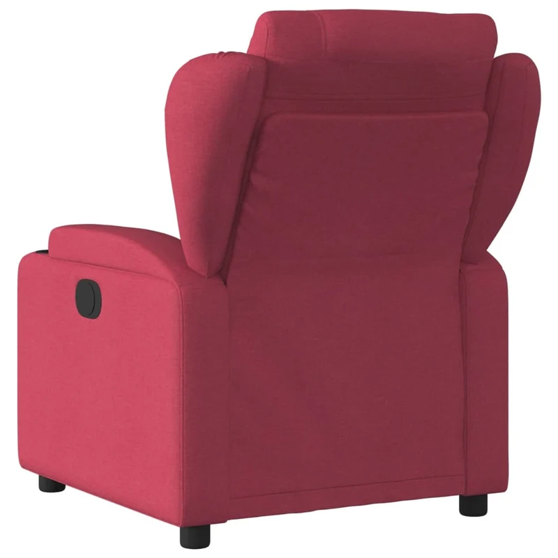 Fauteuil relax TV rembourrage confortable fonction d'inclinaison manuelle en tissu rouge bordeaux DEC028156