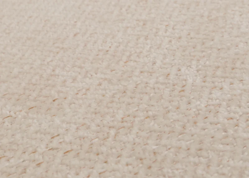 Lot de 4 chaises de salle à manger dossier haut en tissu chenille crème pieds clair 04_0007515
