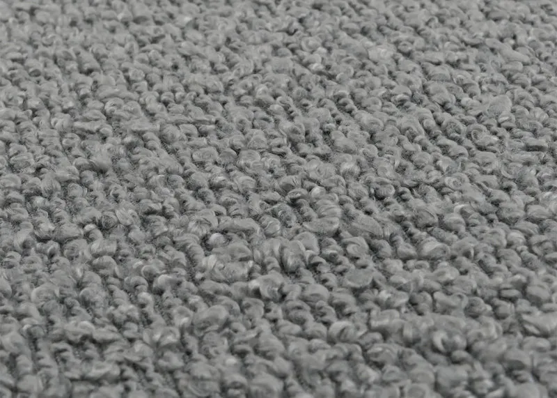 Lot de 6 chaises de salle à manger dossier haut en tissu bouclé gris pieds en bois clairs 04_0007634