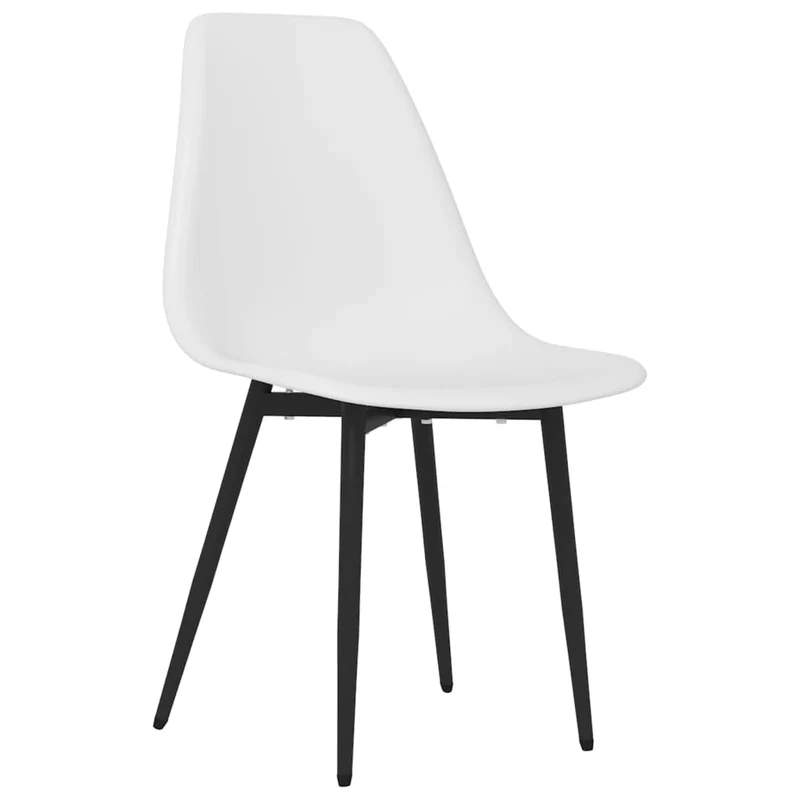 Set de 2 chaises de salle à manger design classique en pp blanc DEC025476