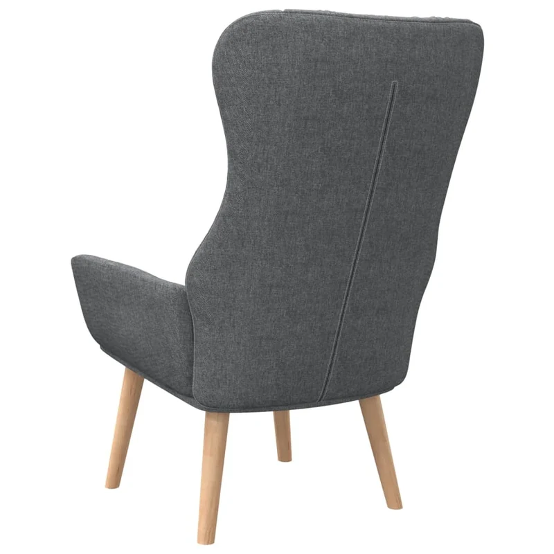 Fauteuil lounge chaise de canapé design moderne en tissu gris foncé DEC026691