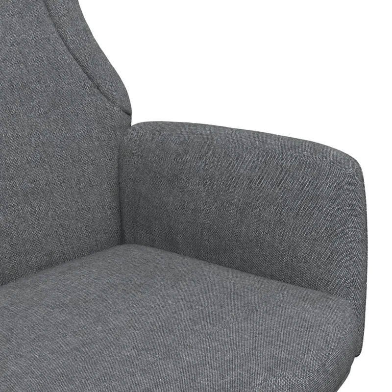 Fauteuil lounge chaise de canapé design moderne en tissu gris foncé DEC026691
