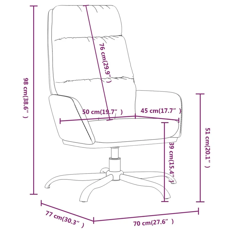 Fauteuil lounge chaise de canapé design moderne en PVC noir cadre métallique DEC026732