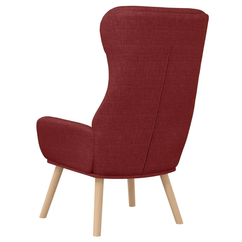 Fauteuil lounge chaise de canapé design moderne en tissu rouge bordeaux DEC026761