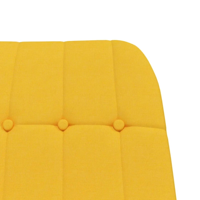 Fauteuil à bascule d'allaitement rembourré relax pour salon en tissu jaune moutarde capitonné DEC029007