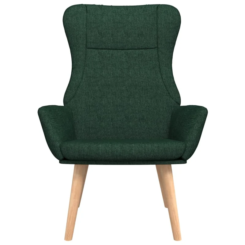 Fauteuil lounge chaise de canapé design moderne en tissu vert foncé DEC026780