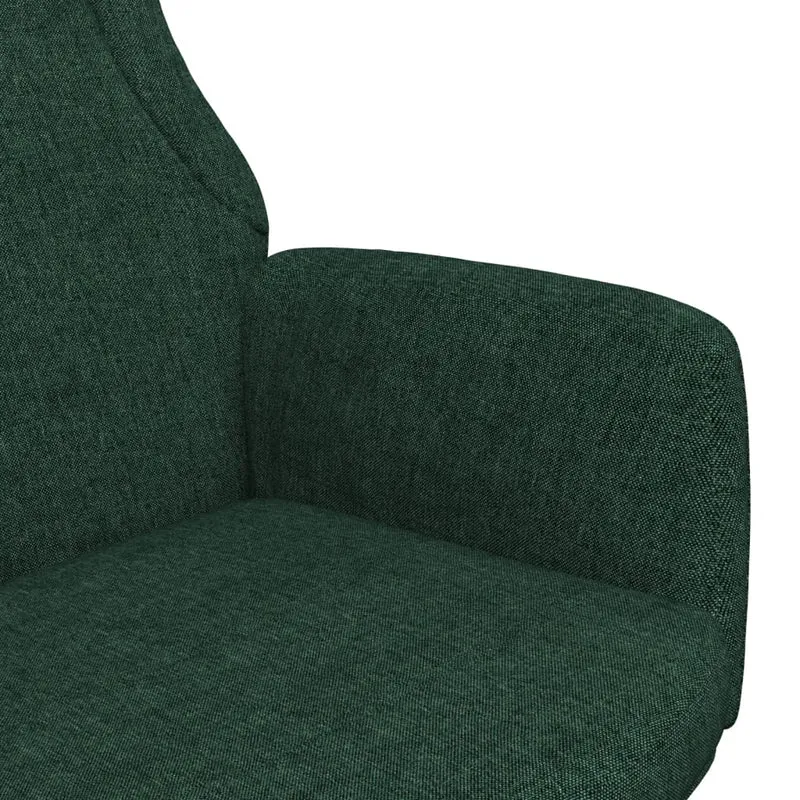 Fauteuil lounge chaise de canapé design moderne en tissu vert foncé DEC026780