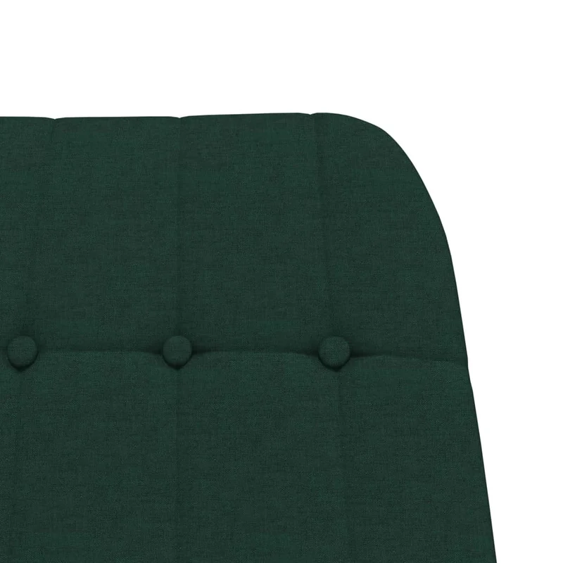 Fauteuil à bascule d'allaitement rembourré relax pour salon en tissu vert foncé DEC029094