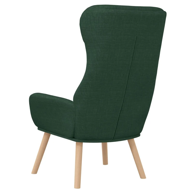 Fauteuil lounge chaise de canapé design moderne en tissu vert foncé DEC026779