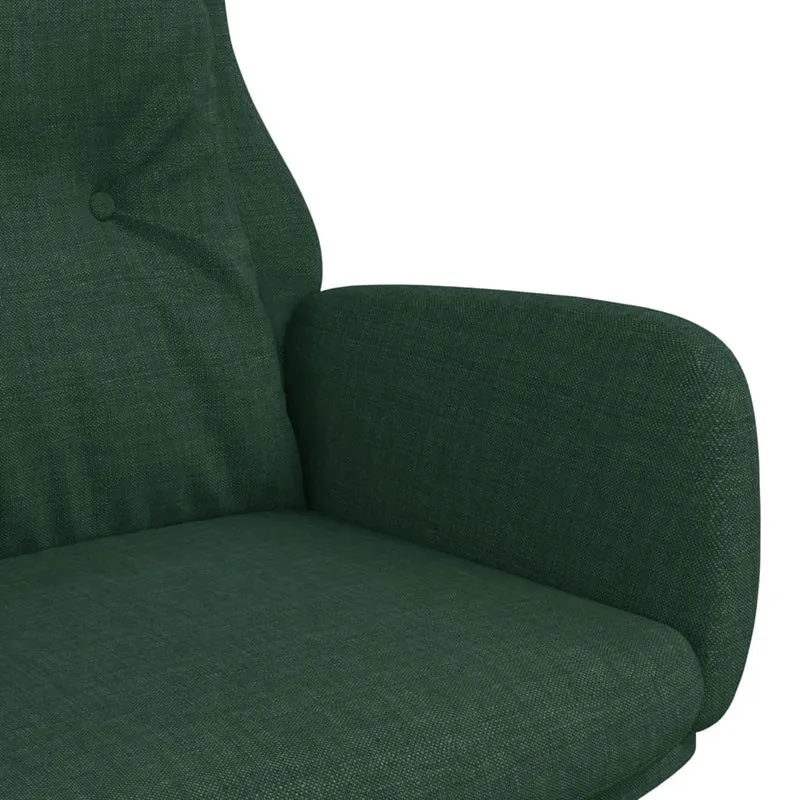 Fauteuil lounge chaise de canapé design moderne en tissu vert foncé DEC026779