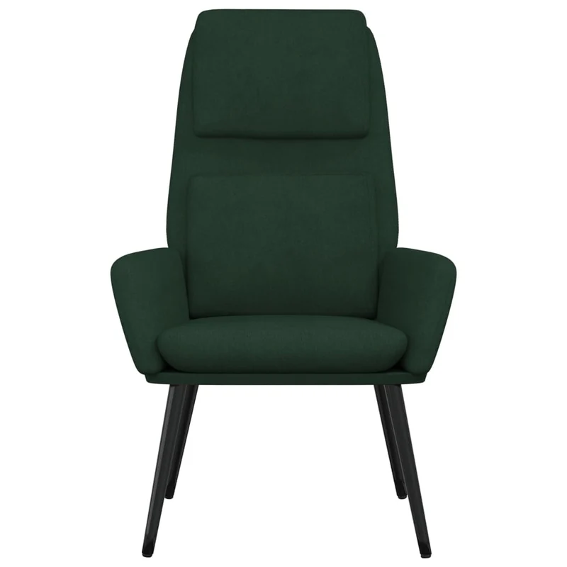 Fauteuil lounge chaise de canapé design moderne en tissu vert foncé DEC026781