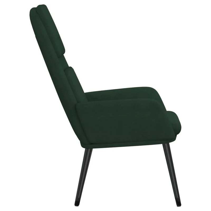 Fauteuil lounge chaise de canapé design moderne en tissu vert foncé DEC026781
