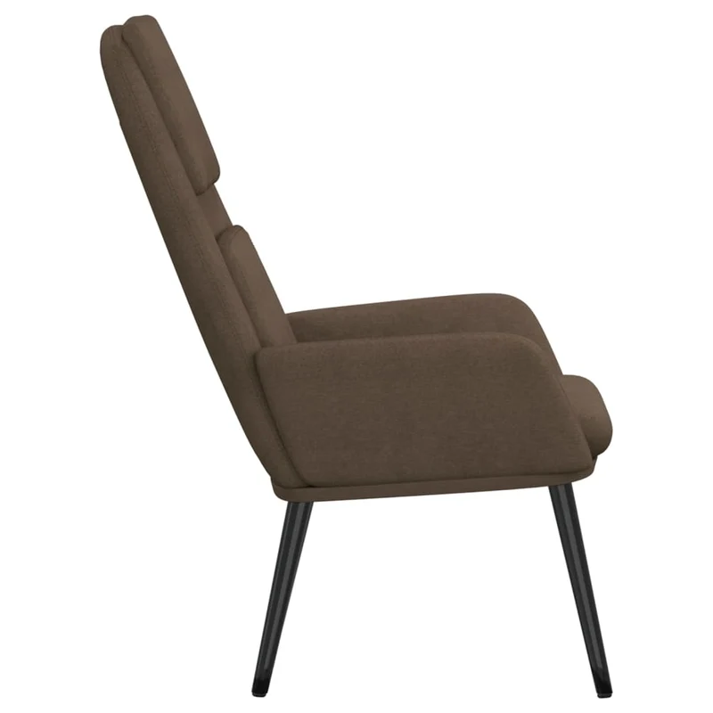 Fauteuil lounge chaise de canapé design moderne en tissu taupe DEC026771