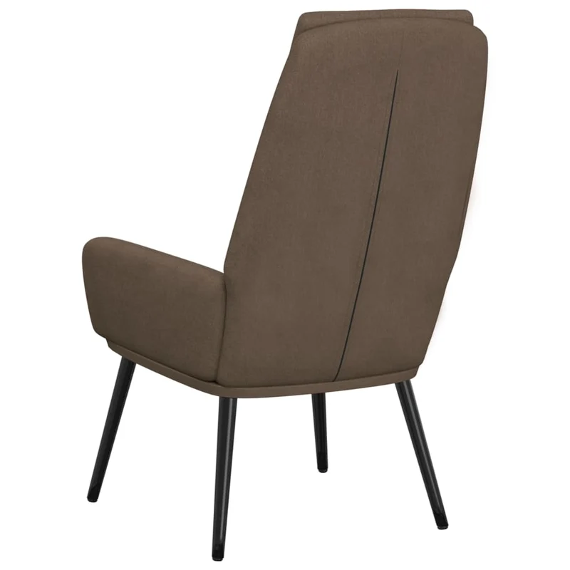 Fauteuil lounge chaise de canapé design moderne en tissu taupe DEC026771