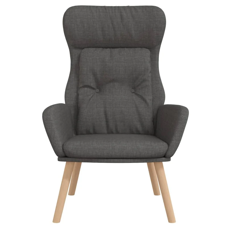 Fauteuil lounge chaise de canapé design moderne en tissu gris foncé DEC026688