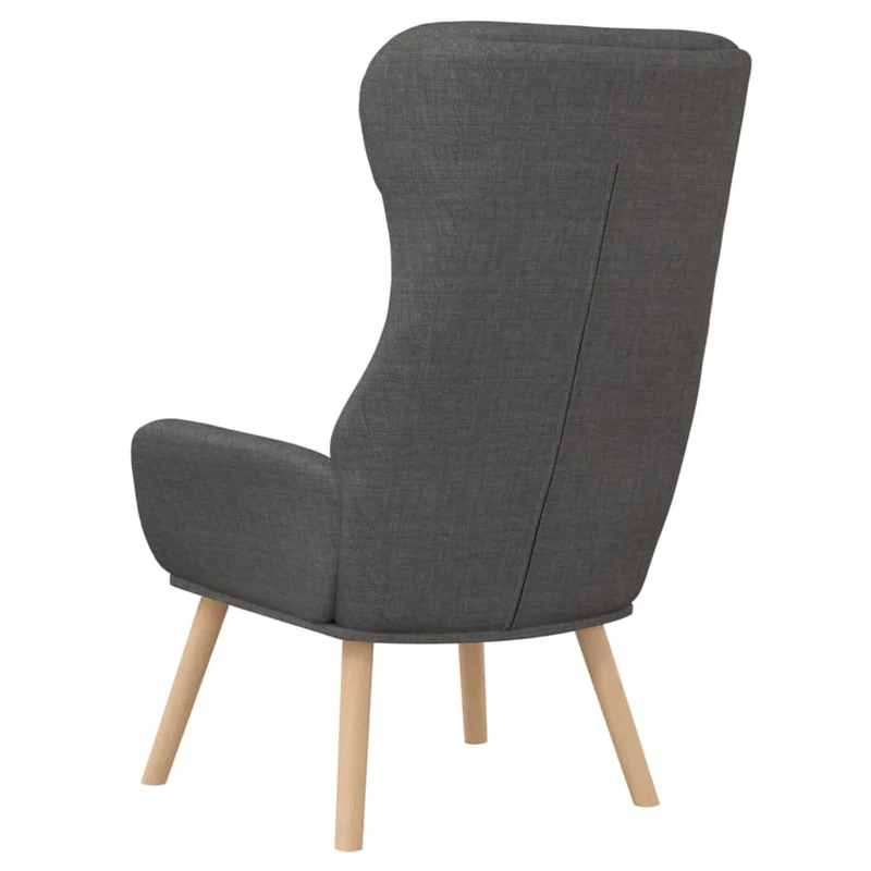Fauteuil lounge chaise de canapé design moderne en tissu gris foncé DEC026688