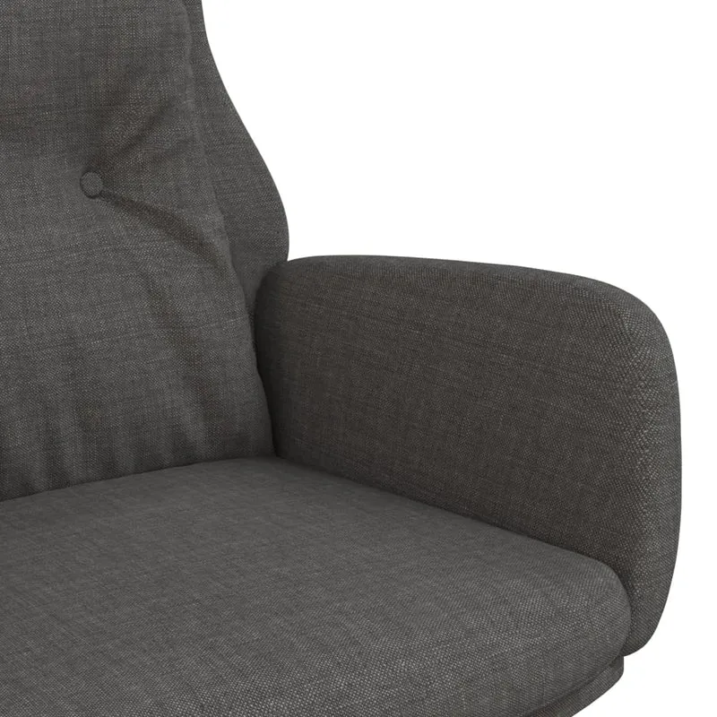 Fauteuil lounge chaise de canapé design moderne en tissu gris foncé DEC026688