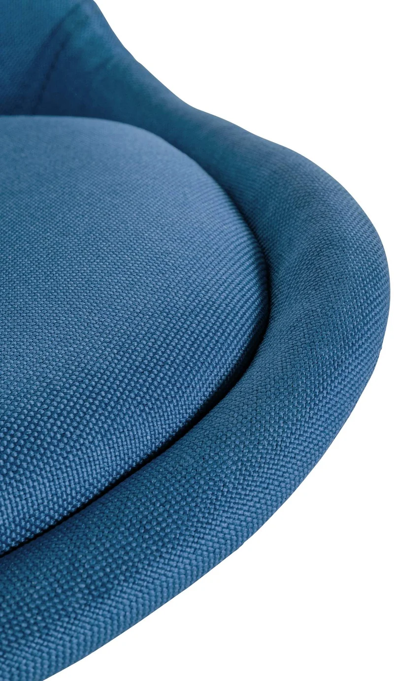 Chaise de salle à manger x1 style scandinave en tissu bleu pieds en bois clair 10_0001478
