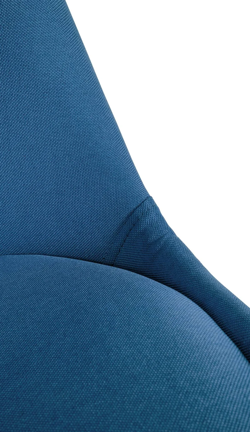 Chaise de salle à manger x1 style scandinave en tissu bleu pieds en bois clair 10_0001478