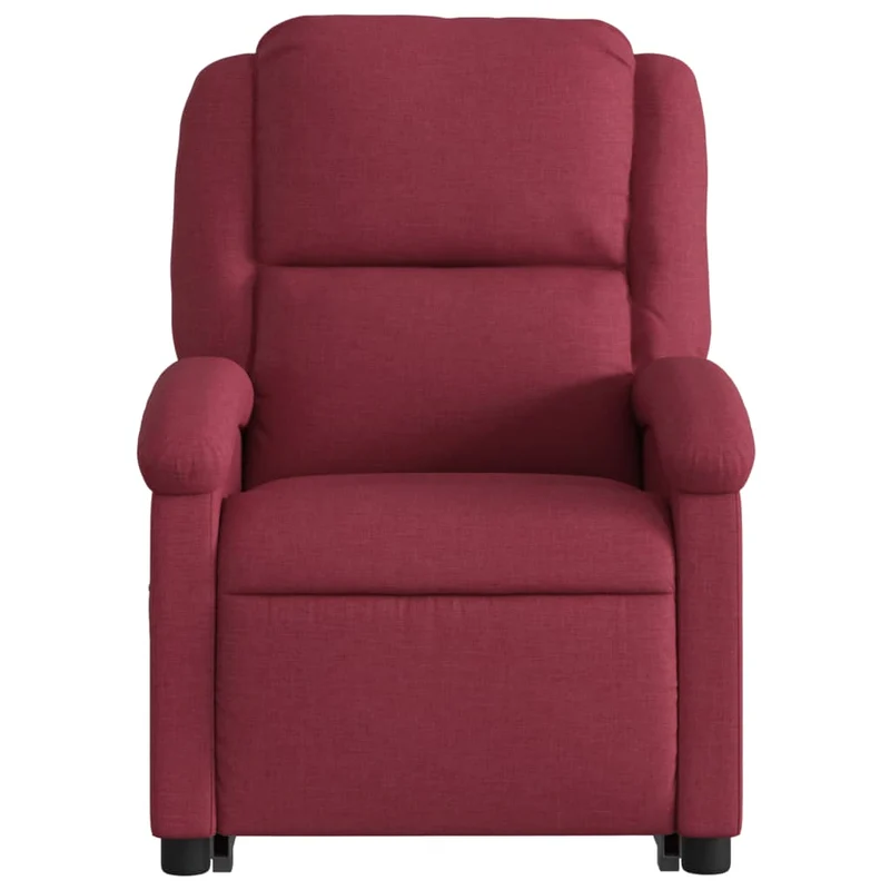 Fauteuil relax TV fonction de levage électrique très confortable en tissu rouge bordeaux DEC028540