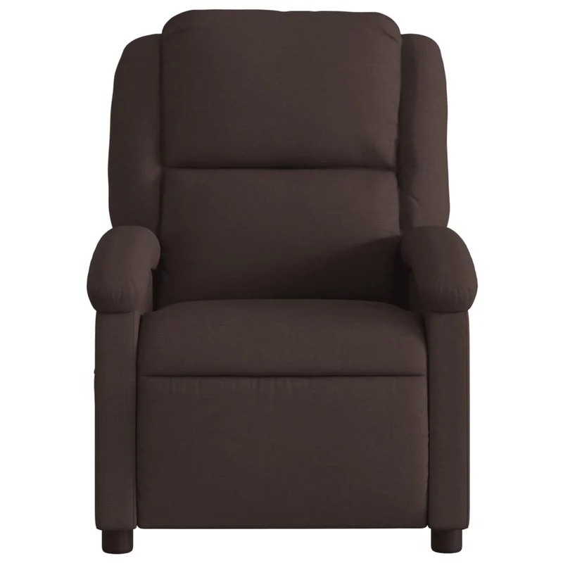 Fauteuil relax TV fonction d'inclinaison électrique très confortable en tissu marron foncé DEC028413