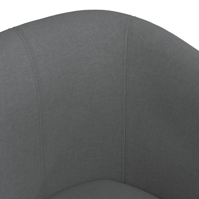 Fauteuil lounge assise confortable design moderne en tissu gris foncé DEC026451