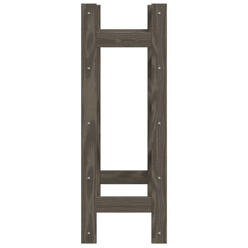 Casier range bouteilles étagère de rangement vin pour 20 bouteilles 5 niveaux en pin gris DEC024302