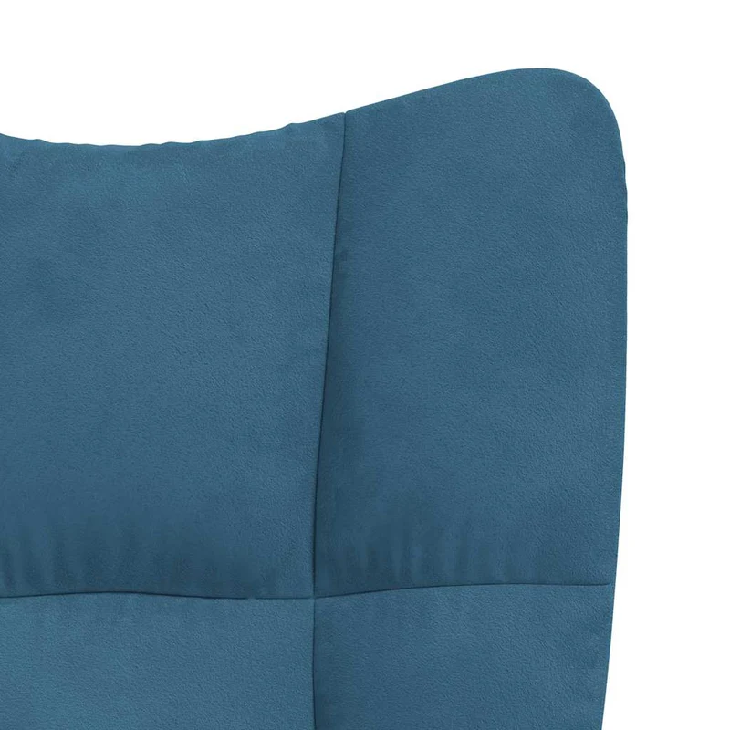 Fauteuil lounge chaise de canapé design moderne en velours bleu cadre en acier DEC026646