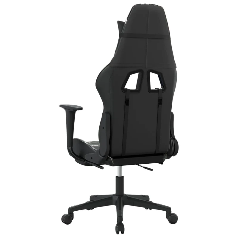 Fauteuil de bureau chaise gaming avec coussin lombaire repose-pied design camouflage PVC multicolore DEC025938