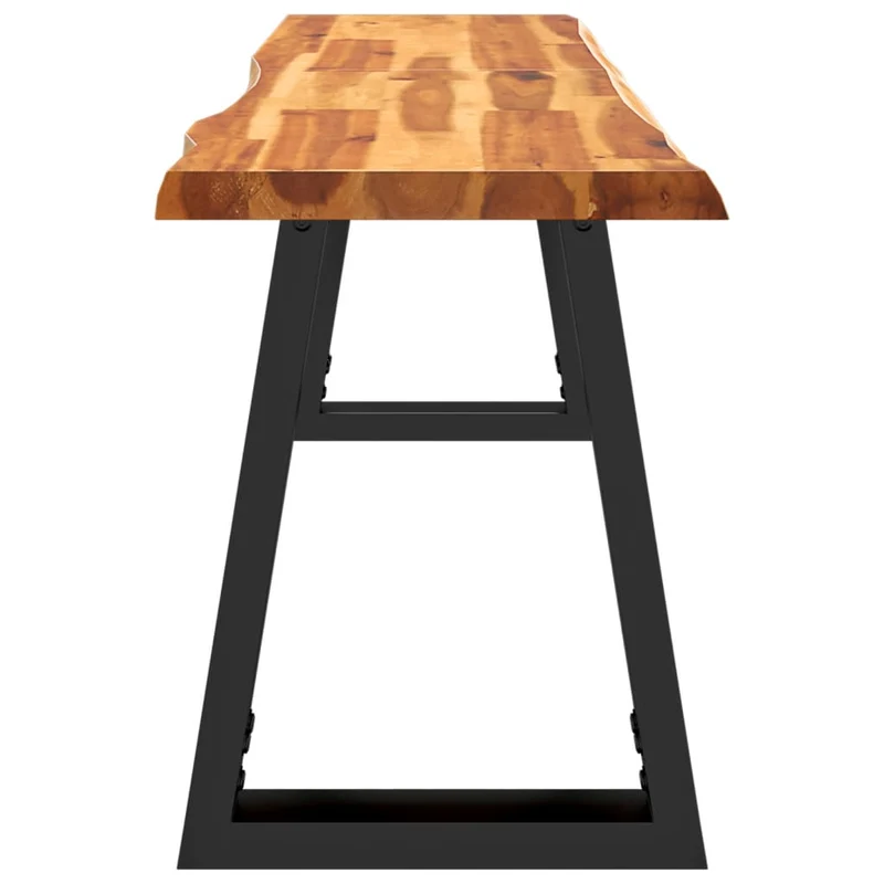 Banc design rustique 140 cm en bois d'acacia massif brun pieds en forme de U en acier DEC024699