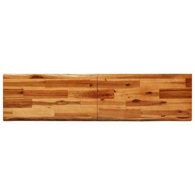 Banc design rustique 140 cm en bois d'acacia massif brun pieds en forme de U en acier DEC024699