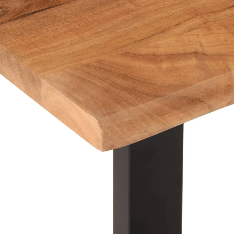 Banc design rustique 160 cm bois d'acacia massif et acier brun DEC024693