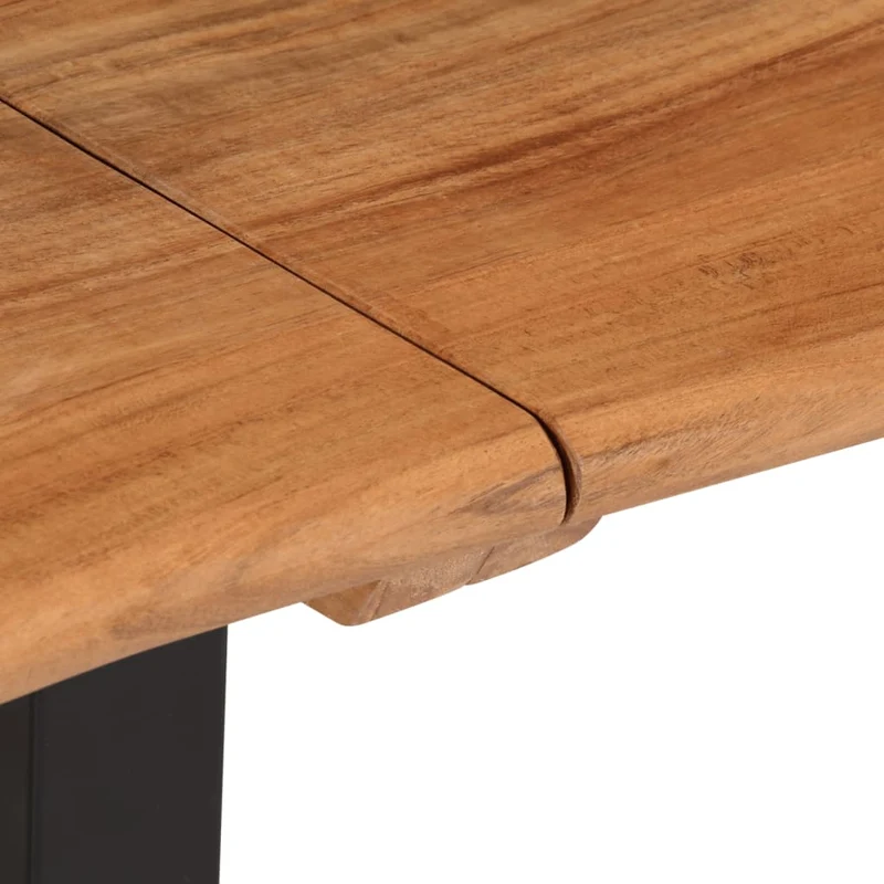 Banc design rustique 160 cm bois d'acacia massif et acier brun DEC024693