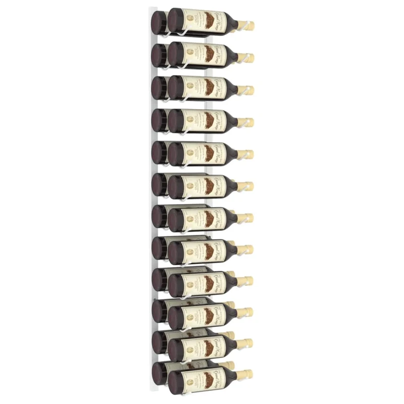 Casier range bouteilles étagère de rangement vin mural pour 24 bouteilles en fer blanc DEC024377