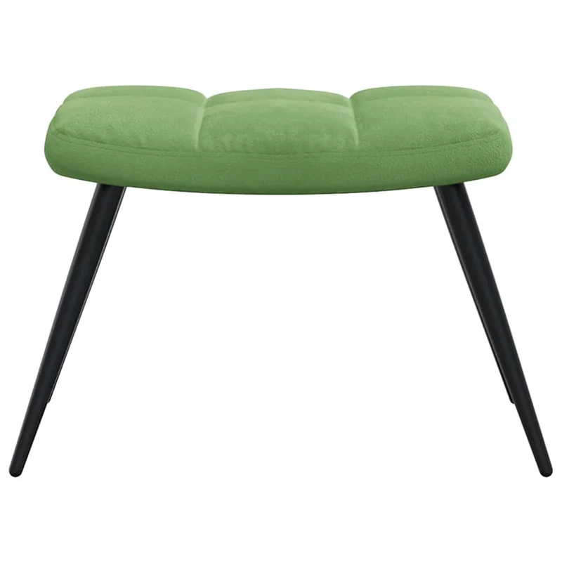 Fauteuil lounge chaise de canapé design moderne avec repose-pieds en velours vert clair DEC026627