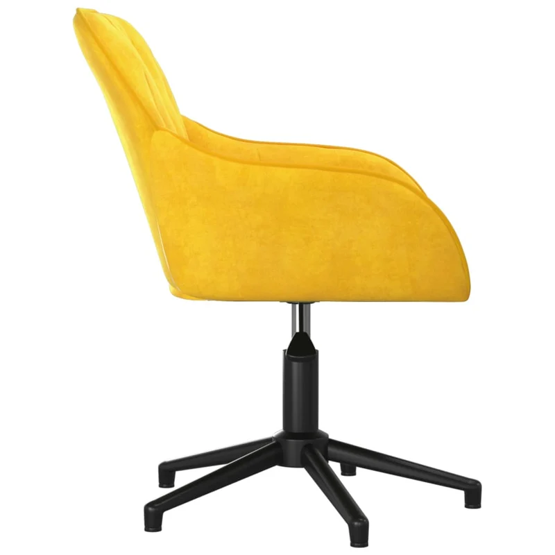 Lot de 2 chaises de salle à manger siège pivotant hauteur réglable en velours jaune DEC025267