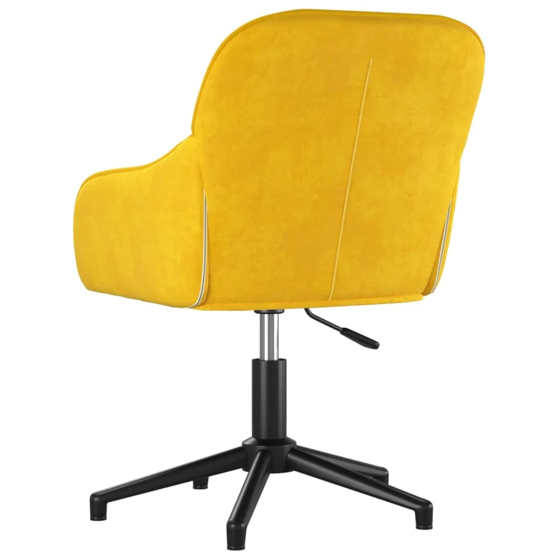Lot de 2 chaises de salle à manger siège pivotant hauteur réglable en velours jaune DEC025267
