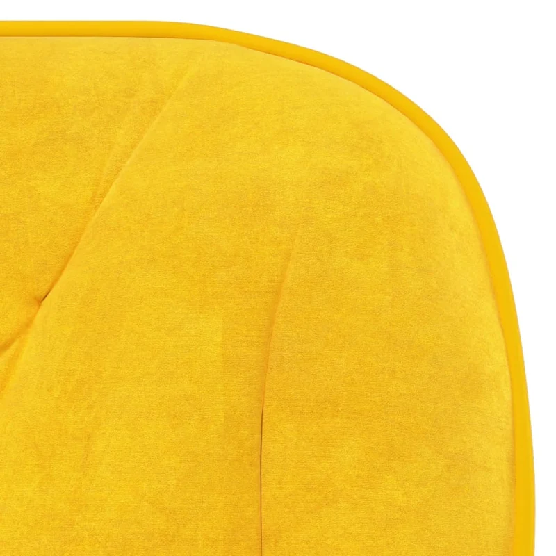 Lot de 2 chaises de salle à manger siège pivotant hauteur réglable en velours jaune DEC025267