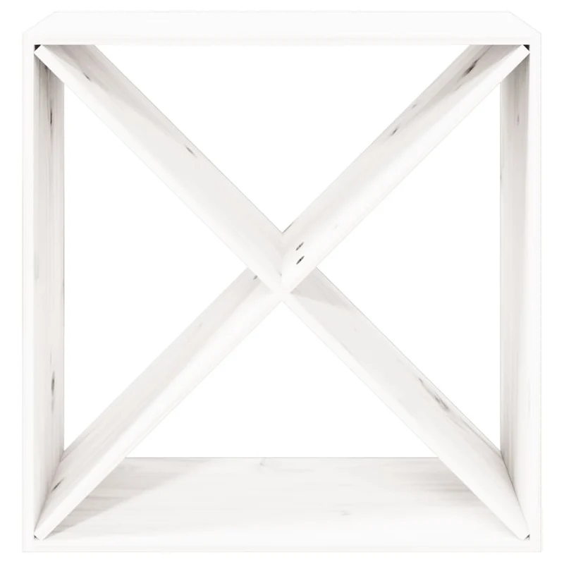 Armoire à vin 4 compartiments 62 x 25 x 62 cm en bois de pin blanc DEC024426