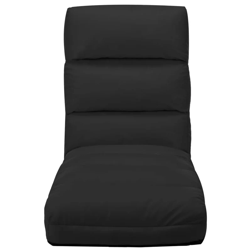 Fauteuil de sol chaise de sol chaise longue piable réglable en PVC noir DEC026240