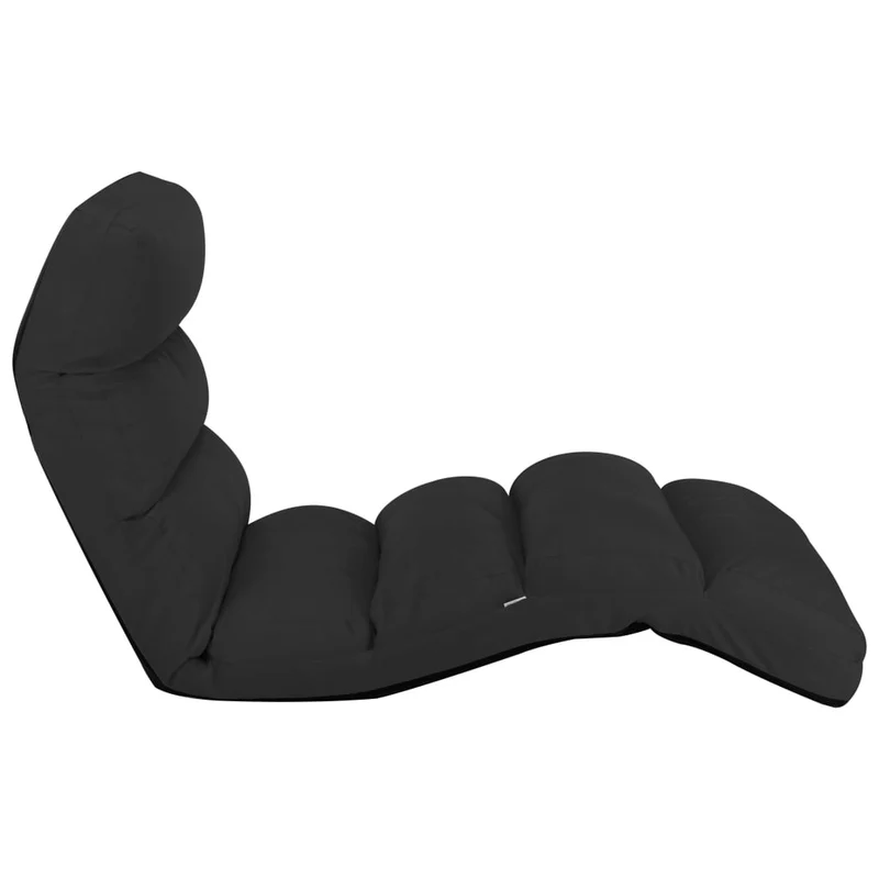 Fauteuil de sol chaise de sol chaise longue piable réglable en PVC noir DEC026240