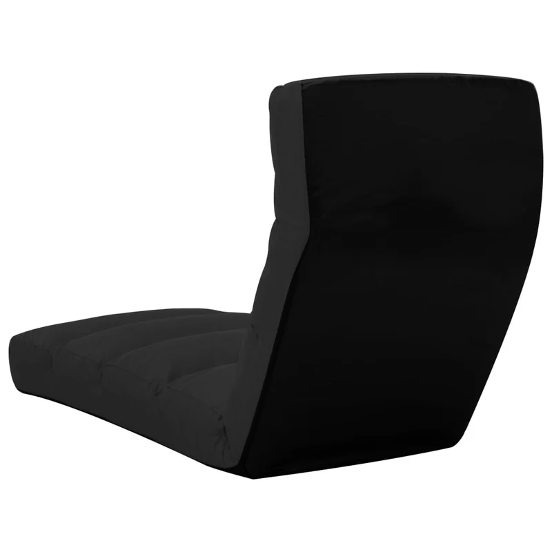 Fauteuil de sol chaise de sol chaise longue piable réglable en PVC noir DEC026240